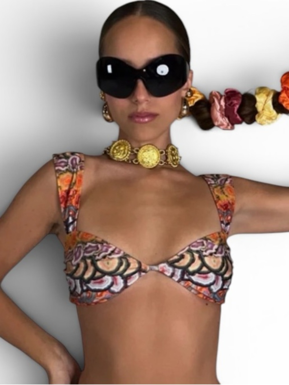 NWT Strawberry Milk Mob Tiger Tail Bikini Top
